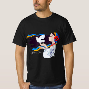 vredestichtend meisje steunt Oekraïne om te staan T-shirt