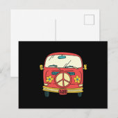  vredestopteken voor ventilatorkracht Microbus Van Aankondigingskaart (Voorkant / Achterkant)