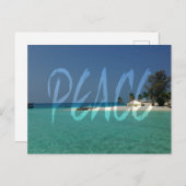 Vredestransparante witte graffiti briefkaart (Voorkant / Achterkant)