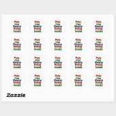 Vredestypografie Rainbow Hearts Ronde Sticker (Vel)