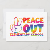 Vredesuit elementary school tie-dye laatste dag  aankondiging (Voorkant)