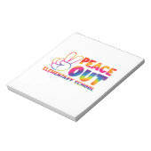 Vredesuit Elementary School Tie Dye Laatste Dag Notitieblok (Linkerzijde)