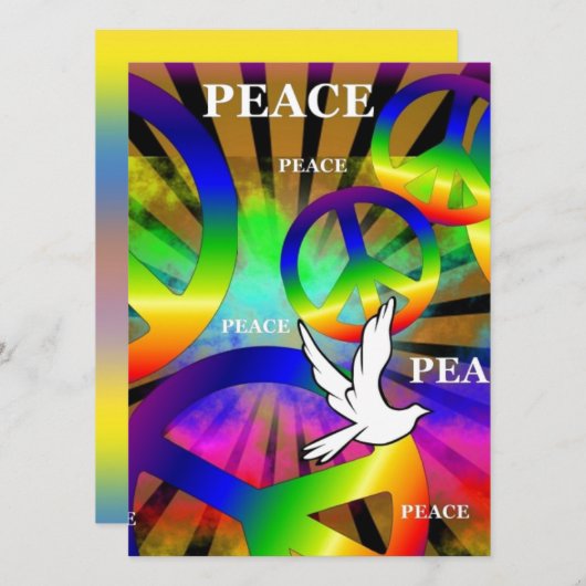 Vredesuitnodiging Kaart (Voorkant / Achterkant)