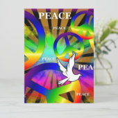 Vredesuitnodiging Kaart (Staand voorkant)