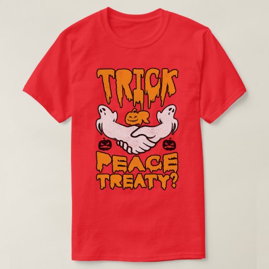 Vredesverdrag van Halloween Trick Pacifist T-shirt (Design voorkant)