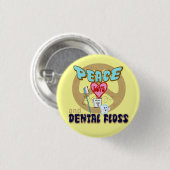 VREDESVERLIES, DENTALE STROOM RONDE BUTTON 3,2 CM (Voorkant /achterkant)