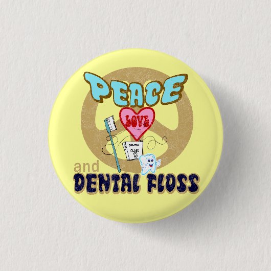 VREDESVERLIES, DENTALE STROOM RONDE BUTTON 3,2 CM (Voorkant)