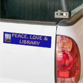VREDESVERLIES EN BIBLIOTHEEK BUMPERSTICKER (Op Truck)