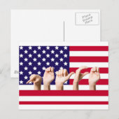 Vredesvlag in ASL Briefkaart (Voorkant / Achterkant)