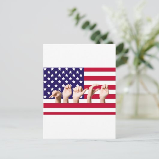 Vredesvlag in ASL Briefkaart (Staand voorkant)