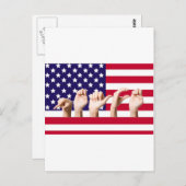 Vredesvlag in ASL Briefkaart (Voorkant / Achterkant)