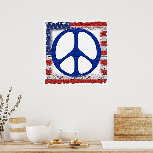 Vredesvlag Poster (Keuken)