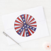 Vredesvlag Ronde Sticker (Envelop)