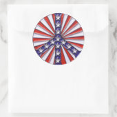 Vredesvlag Ronde Sticker (Tas)