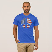 Vredesvlag T-Shirt - Amerikaans vlagvredesbord (Voorkant volledig)