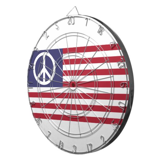 Vredesvlag Verenigde Staten Dartbord (Voorkant Rechts)