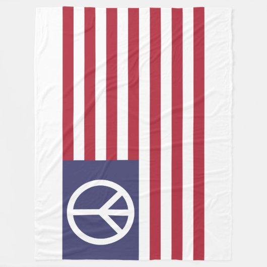 Vredesvlag Verenigde Staten Fleece Deken (Voorkant)