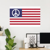Vredesvlag Verenigde Staten Poster (Thuiskantoor)