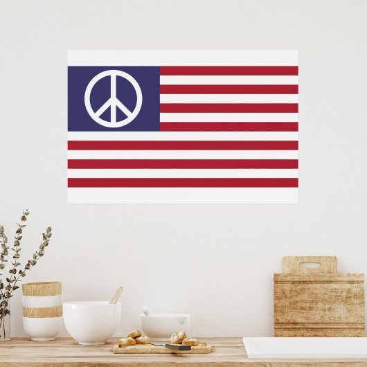Vredesvlag Verenigde Staten Poster (Keuken)