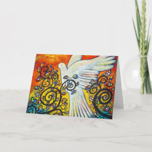 Vredesvlucht met kerstkaart feestdagen kaart