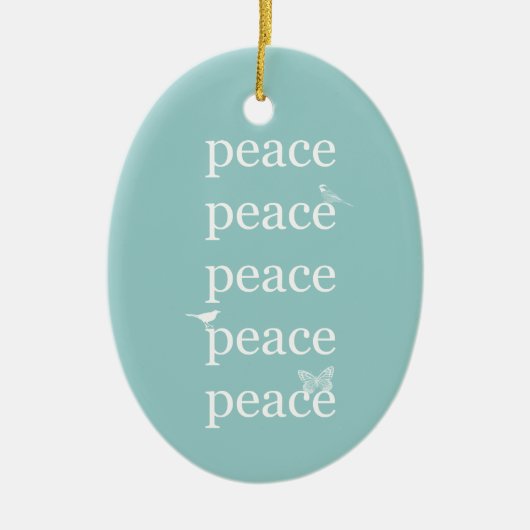 Vredesvogels Keramisch Ornament (Voorkant)