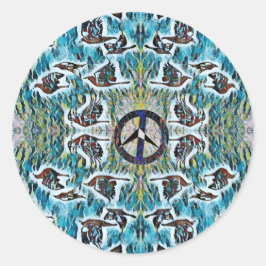 Vredesvogels Ronde Sticker