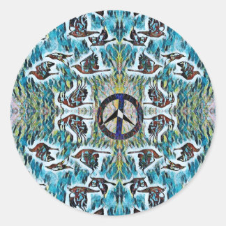 Vredesvogels Ronde Sticker