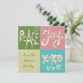 Vredesvreugde xxx Kerstmis Kaart (Staand voorkant)