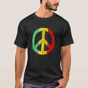 Vredesvrijheid Eenheid Colorful Peace Sign T-shirt