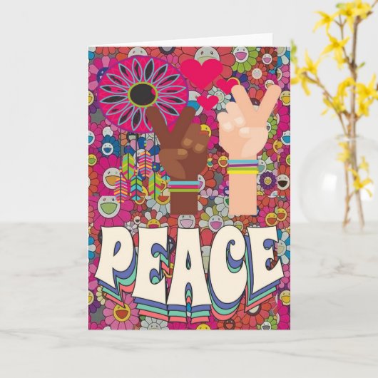 VredesWenskaart Kaart (Gele Bloem)