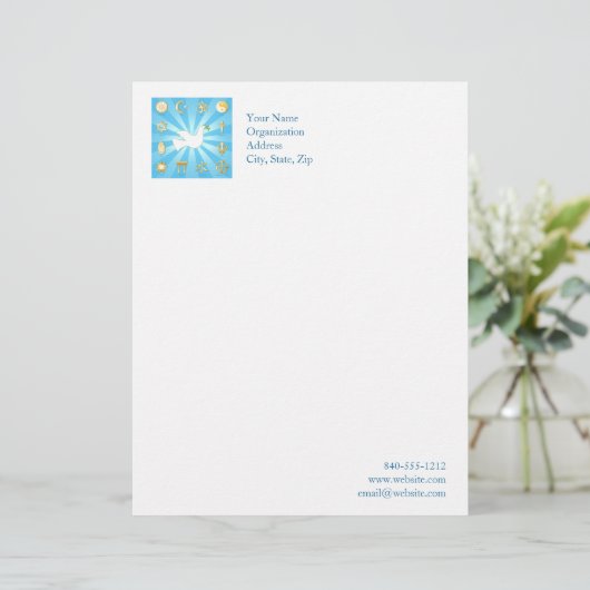 Vredeswereld Briefhoofd Ontwerp (Staand voorkant)