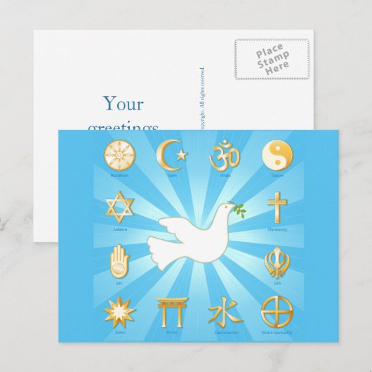 Vredeswereld Briefkaart (Voorkant / Achterkant)