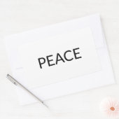 Vredeswit zwart eenvoudig minimalistisch modern el rechthoekige sticker (Envelop)