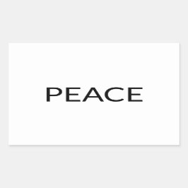 Vredeswit zwart eenvoudig minimalistisch modern el rechthoekige sticker