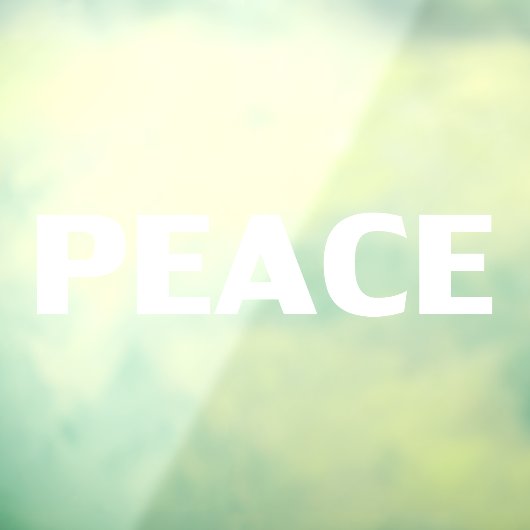 Vredeswitter-minimalistisch modern, elegant raamsticker (Vel 3)