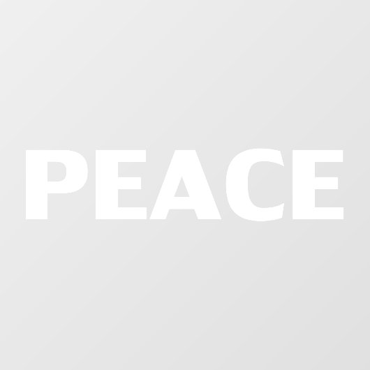 Vredeswitter-minimalistisch modern, elegant raamsticker (Vel)