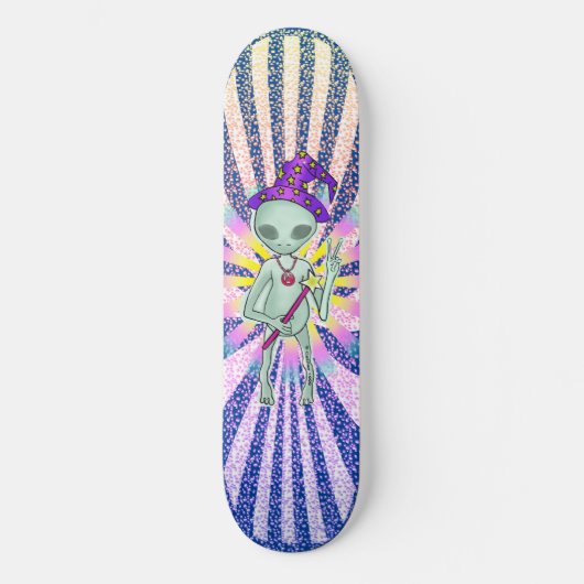Vredeswizard buitenaards skateboard (Voorkant)