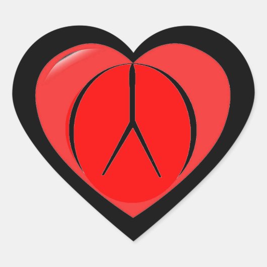 vredeszegel hart sticker (Voorkant)