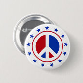 VREDESZIJDE MET STARS RONDE BUTTON 5,7 CM (Voorkant /achterkant)