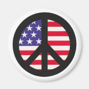 VREDESZIJDE OVER DE AMERIKAANSE VLAG: Kijk hier! Magneet