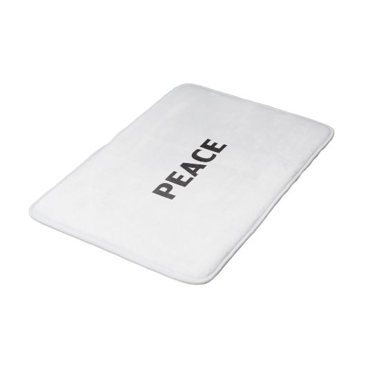 Vredeszwart-wit minimalistisch eenvoudig modern badmat (Gekanteld)