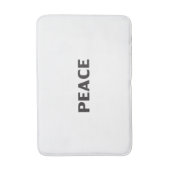 Vredeszwart-wit minimalistisch eenvoudig modern badmat (Voorkant Verticaal)