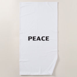 Vredeszwart-wit minimalistisch modern eenvoudig strandlaken