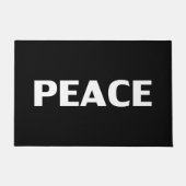 Vredeszwart-wit minimalistisch modern, elegant deurmat (Voorkant)