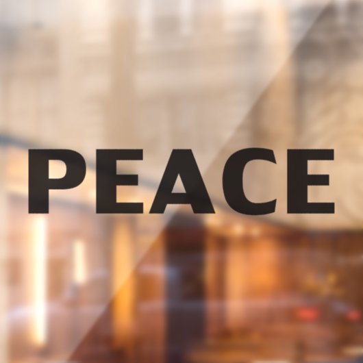 Vredeszwarte minimalistisch modern, elegant raamsticker (Vel 2)