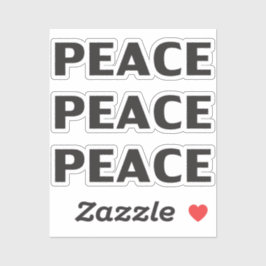 Vredeszwarte minimalistisch modern, elegant sticker