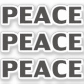 Vredeszwarte minimalistisch modern, elegant sticker (Voorkant)