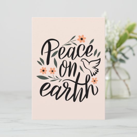 Vredig Aardse Bloemstuk Kaart (Staand voorkant)