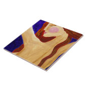 Vredig Abstract portret van een vrouw Tegeltje (Zijkant)