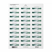 Vredig bergmeer bruiloft retouradres etiket (Full Sheet)